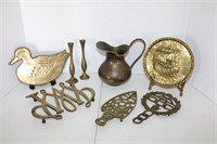 One Lot of Brassware (8 pcs) to include a William