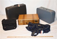 LOT - VINTAGE LUGGAGE, ETC.