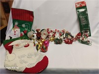 Christmas Ornaments, Stocking, Etc, Some Vintage