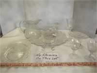 Incredible Etched Glass Service & Decor Set