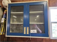 Metal Cabinet, Glass Fronts