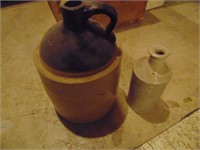 2 Tone Gallon Jug & Stoneware Jar with Pour Spout