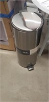 Style selections stainless steel trash can with