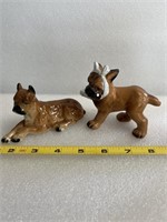 Vintage Japan boxer bulldog figures