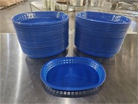 New 10"  Blue Platter Basket Bid x 54
