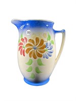 Antique Hand Painted Pottery Pitcher
