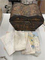 Jewelry Box & Vintage Handkerchiefs