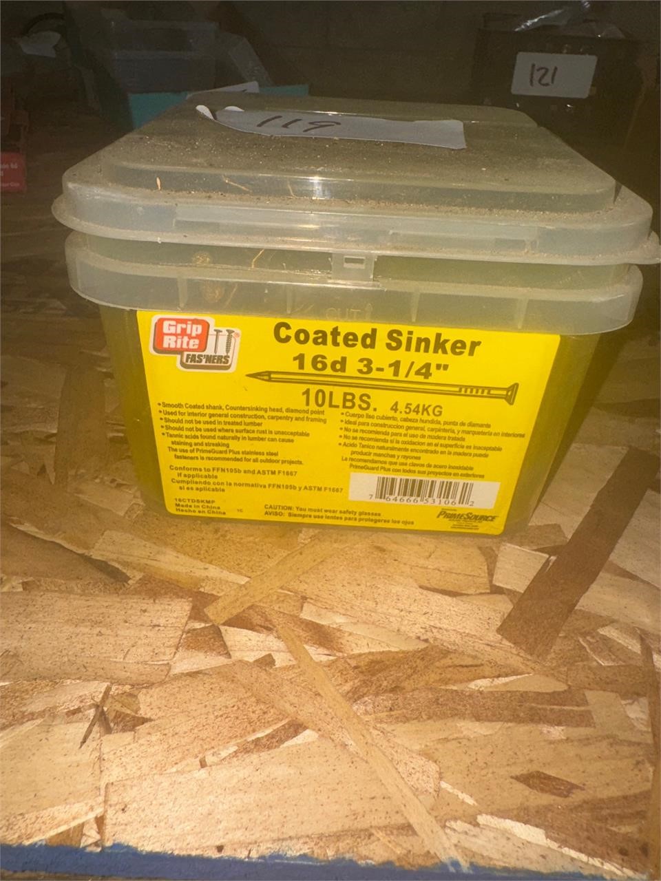 Coated sinker  nails full container