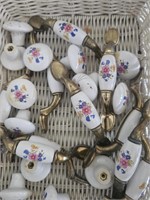 NICE LOT OF PORCELAIN DRAWER PULLS