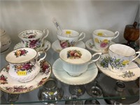 (6) English Cups and Saucers