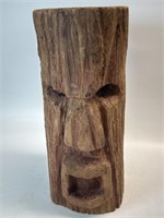 Hollow Wood Folk Art Tiki Carving