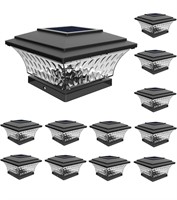 $76 HUYIENO Solar Post Cap Lights Outdoor LED