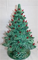 Ceramic Christmas tree16" some bulb missing