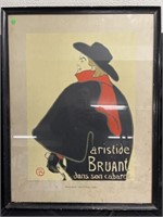 Framed Toulouse Lautrec Aristide Bruant Print