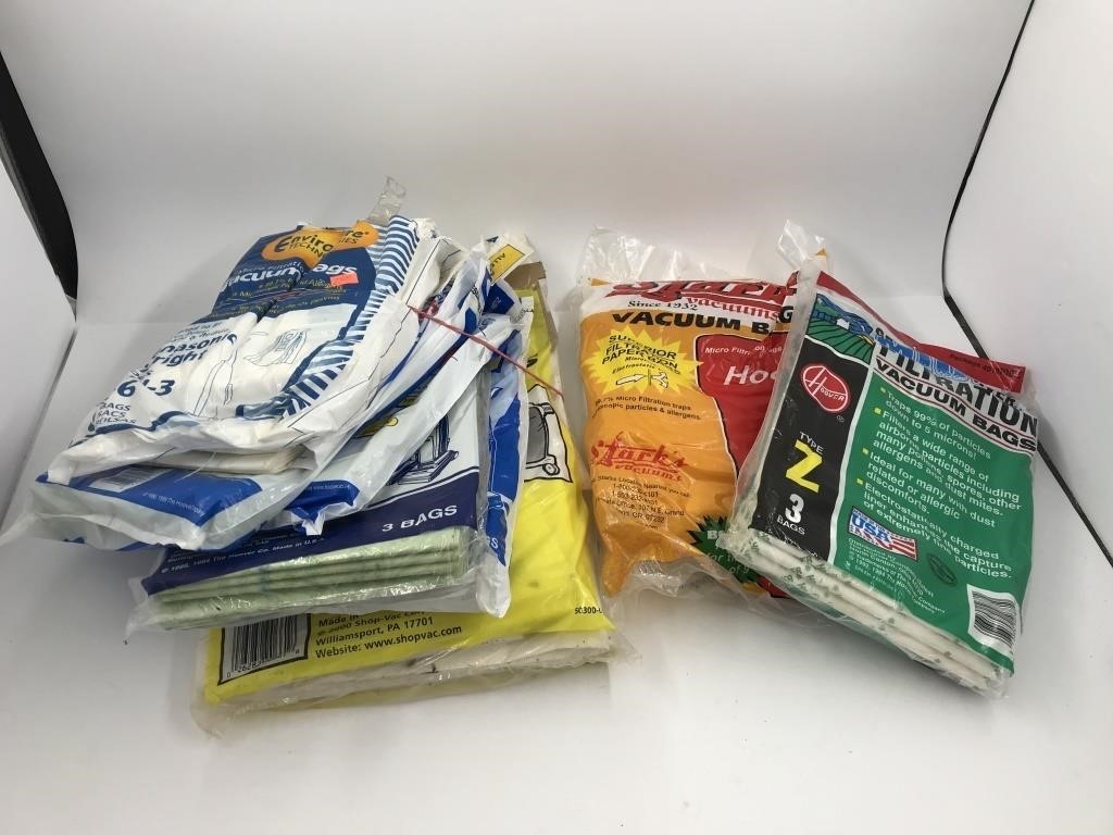 MISCELLANEOUS FILTER BAGS FOR VACUUMS