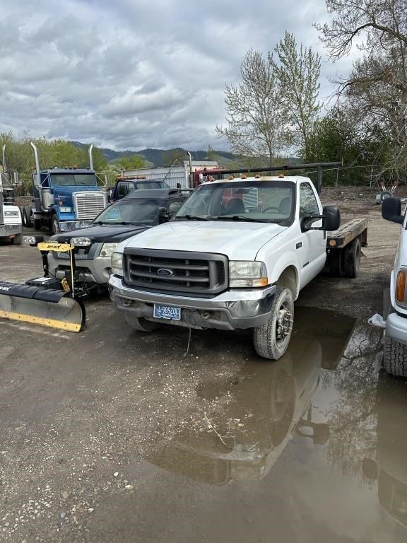 1999 FOD F450 FLATBED (WHITE) W/ 195,509 MILES,