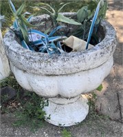 Cement Pedestal Flower Pot