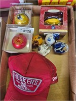 2 Vintage Steelers Football Ornaments , Iowa
