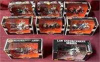 8 NIB Harley-Davidson Model Die Cast