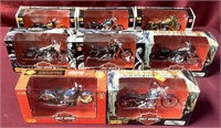 8 Harley-Davidson Die Cast Model Motorcycles