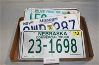 8 SINGLE AUTOMOTIVE LICENSE PLATES