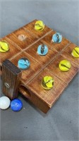 Wood Box Tic Tac Toe W/ Marbles*