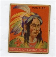 1933 Goudey Indian Gum Pontiac Card