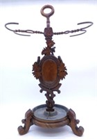 Foliate Carved Mahogany Umbrella Stand.