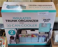 INSULATED TRUNK ORGANIZER & 30 CAN COOLER