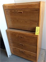 (2) wood cabinets & hand tool rack