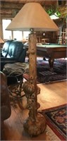 Knotted Log Floor Lamp
