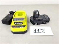 Ryobi ONE+ 18V 2Ah Battery + Charger (No Ship)