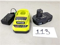 Ryobi ONE+ 18V 1.3Ah Battery + Charger (No Ship)