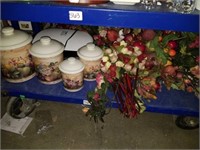 Estate lot of Kitchen Decor, Floral Decor, & More