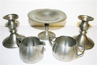 (5) Pcs of Pewter - Flagg & Homan Sugar and