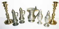 Pair of Weighted Empire Pewter Shakers, Pair of