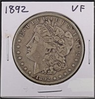 1892 MORGAN DOLLAR VF