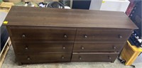 Prepac Wooden 6 Drawer Dresser, 59x16x30in