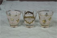 Lot of 3 Glasses