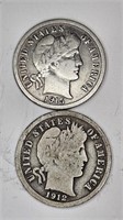 1915-1912 Barber Dimes