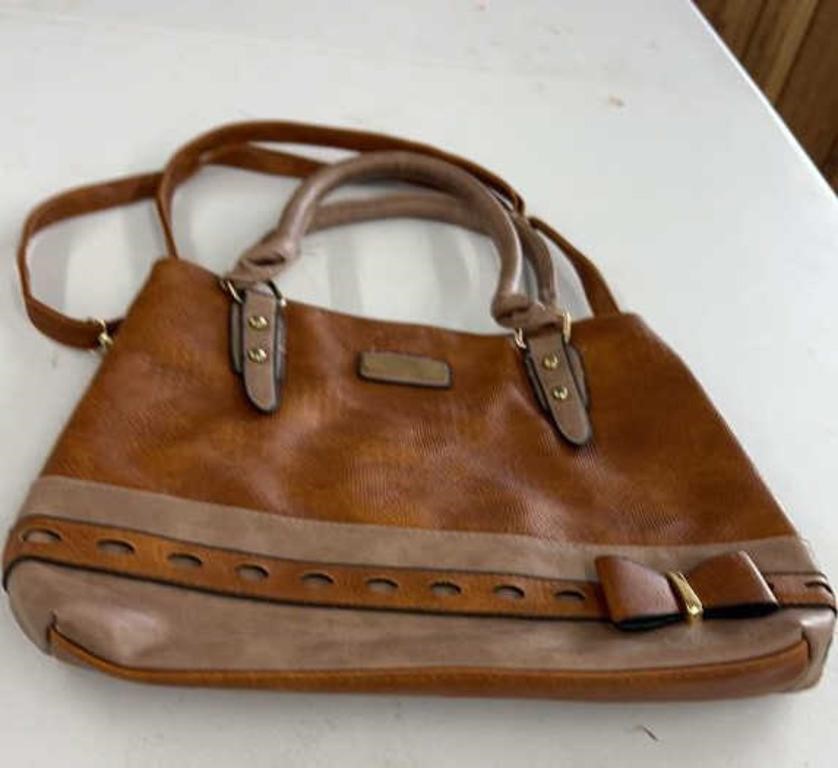 Brown leather purse