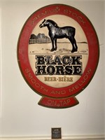 Black Horse Beer Carved Wooden Sign