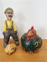 Vicki Thomas Chickens & Sculpture