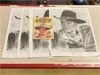 Collection of John Wayne Drawings