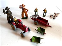 Toy Farm Equipment , Lead Figurines, Etc.