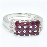 Silver Ruby(2.5ct) Ring