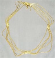 Christian Dior, gold tone swag chain belt - 29"
