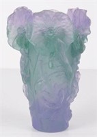 Daum Pate de Verre 7" Flower Vase.