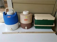 Lot of 3 Coleman and Igloo Coolers