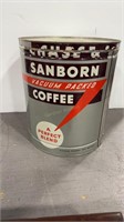 CHASE & SANBORN 15 LB COFFEE TIN 10" X 11"